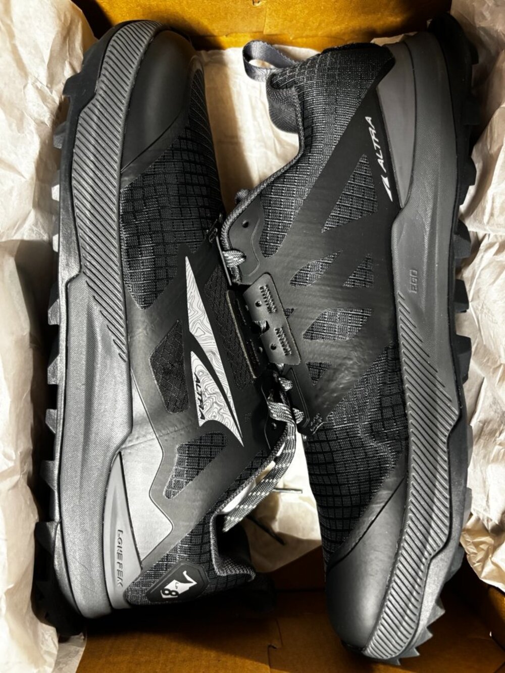 Altra Lone Peak 8 Men’s Trail Running Shoes Black/Gray Size 8.5 Brand New